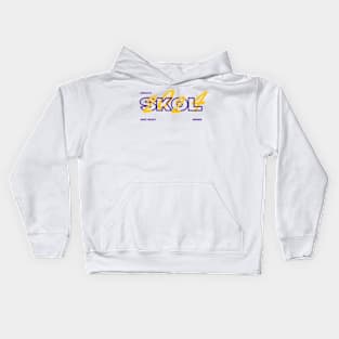 MINESSOTA, WAIT WHAT SKOL VIKINGS Kids Hoodie